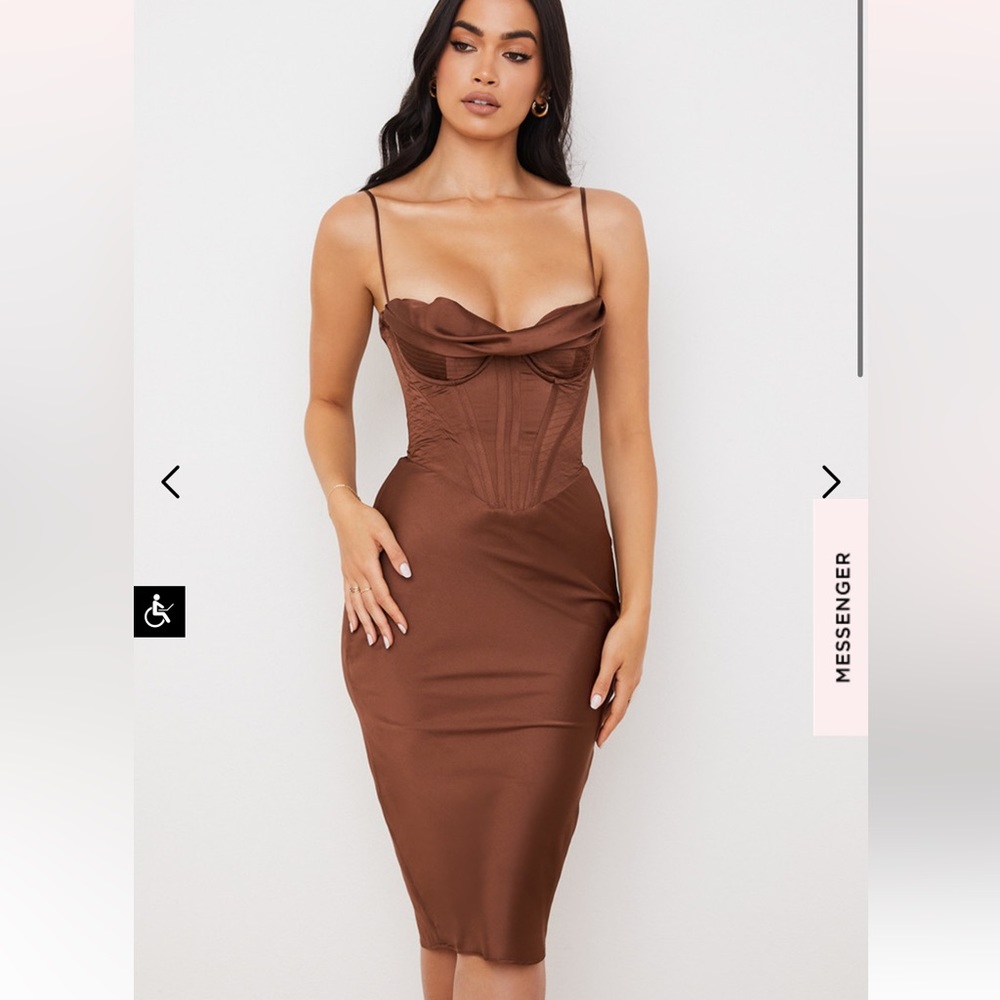 House of CB satin corset dress